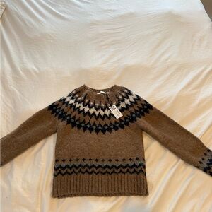 Astr Textured Brown Knit Sweater